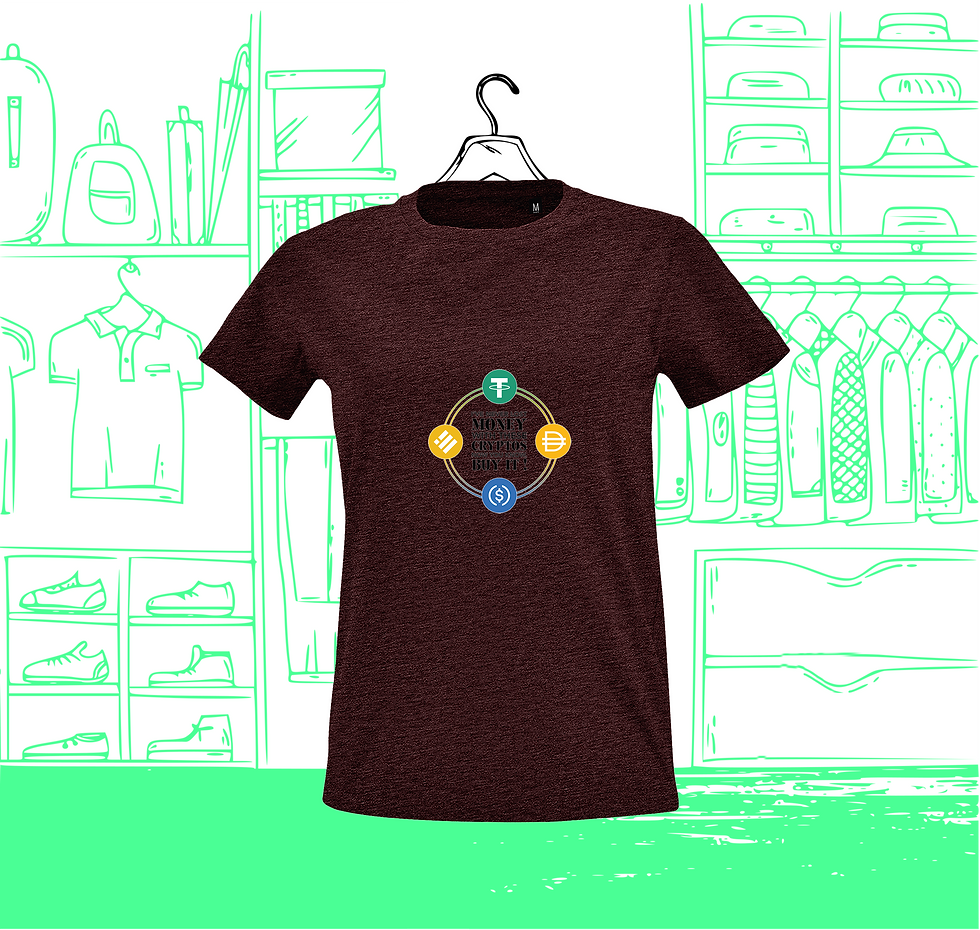 Miniature : T-shirt Femme Col Rond FIT Stablecoin Visuel Face