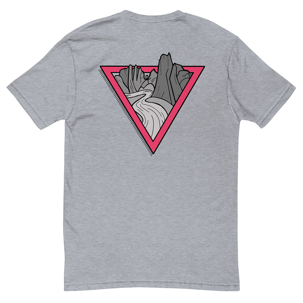 Thumbnail: Fitted Pink Triangle Logo T-shirt