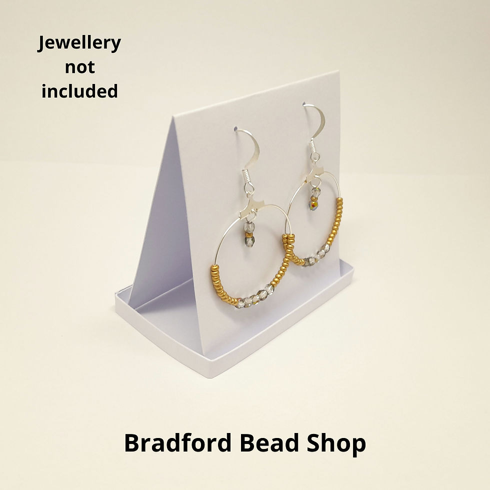 Thumbnail: Eco Flat Pack Earring Display Stand - 7.4mm(h) x7mm(w) x 3.2mm(d) - White