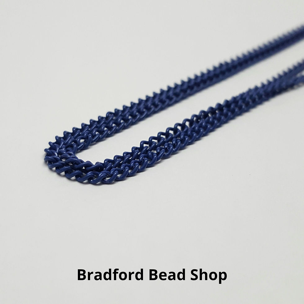 Thumbnail: Steel Chain - 1.5mm x 2mm - Blue