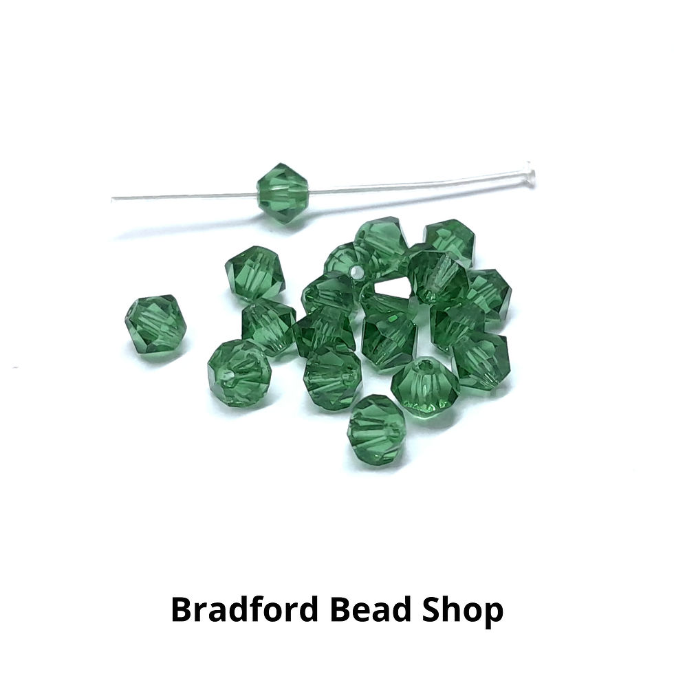 Thumbnail: Preciosa Crystal Rondell Beads - Green Translucent - 4mm