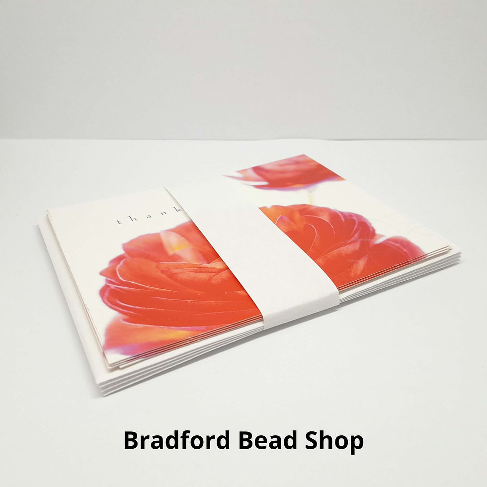 Thumbnail: Customer 'Thank You' Cards (with envelopes) - A6 - Red Flower