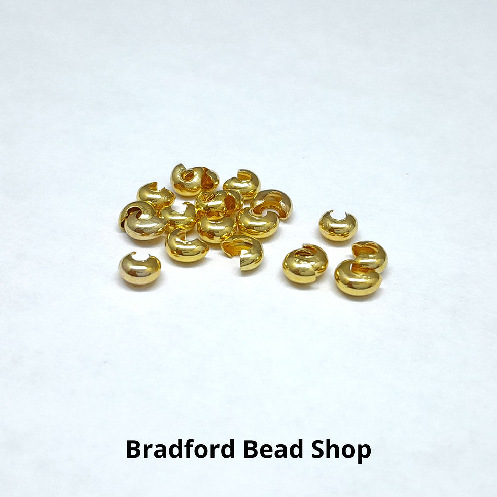 Thumbnail: Crimp Bead Cover - Gold Plated - 3mm