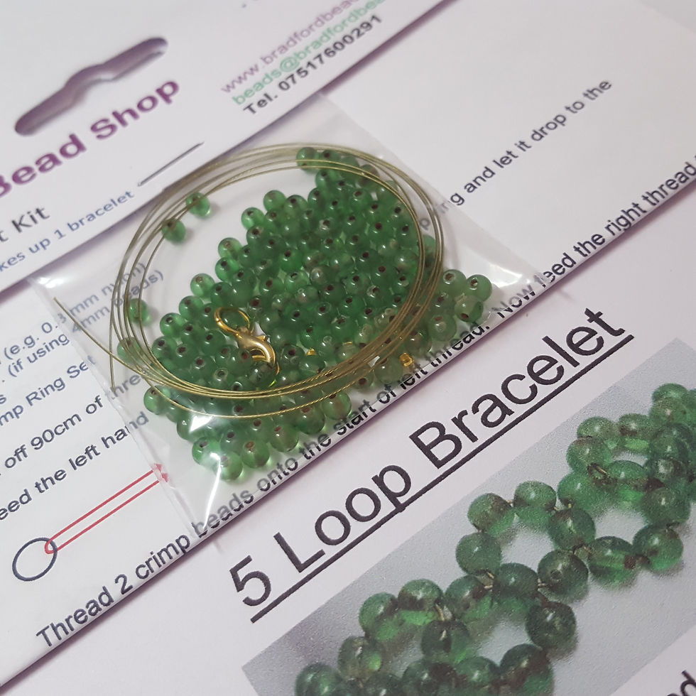 Thumbnail: 5 Loop Bracelet Kit - Marble Green Transparent