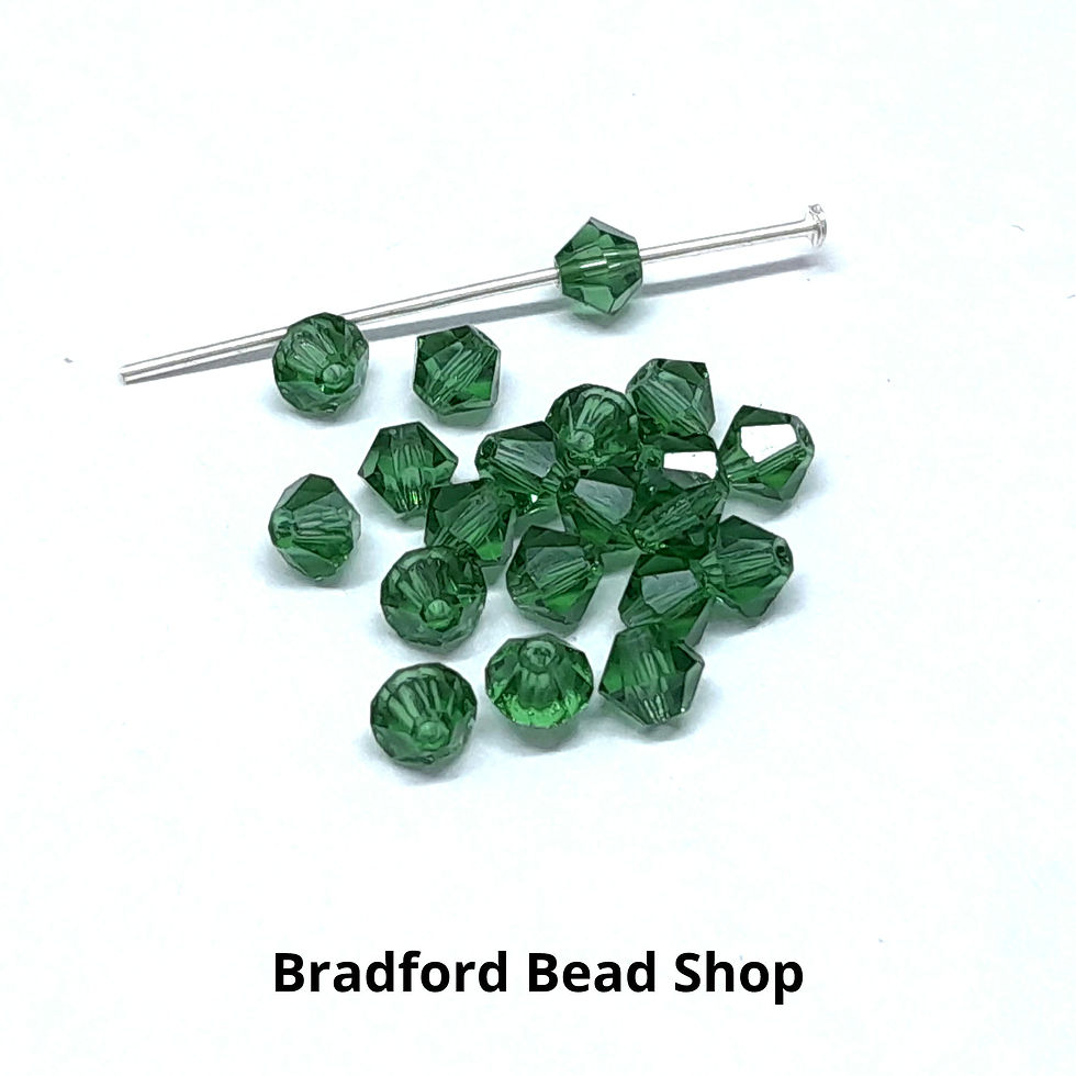 Thumbnail: Preciosa Crystal Rondell Beads - Green Translucent - 4mm