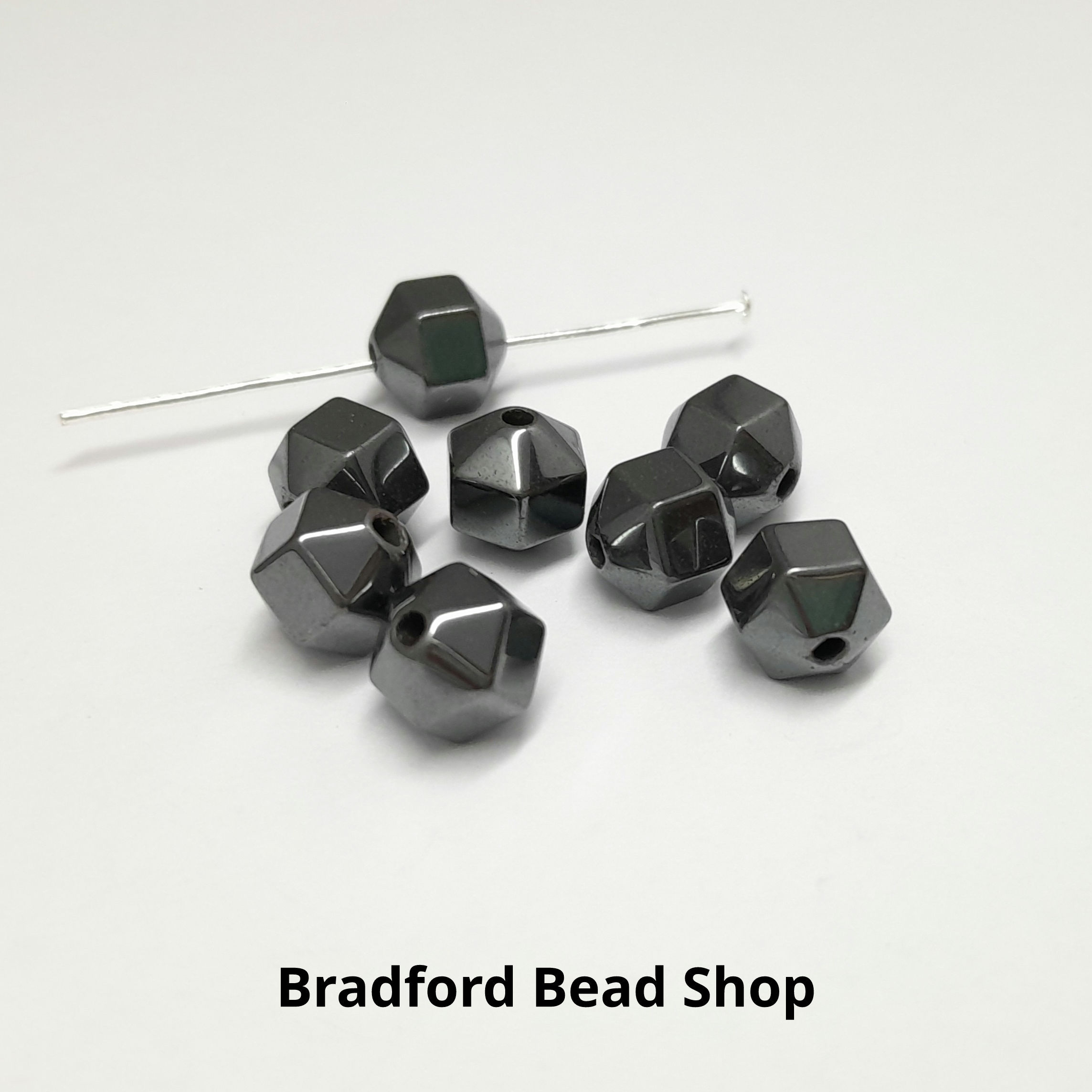 Hematite Gemstone Beads - 8mm
