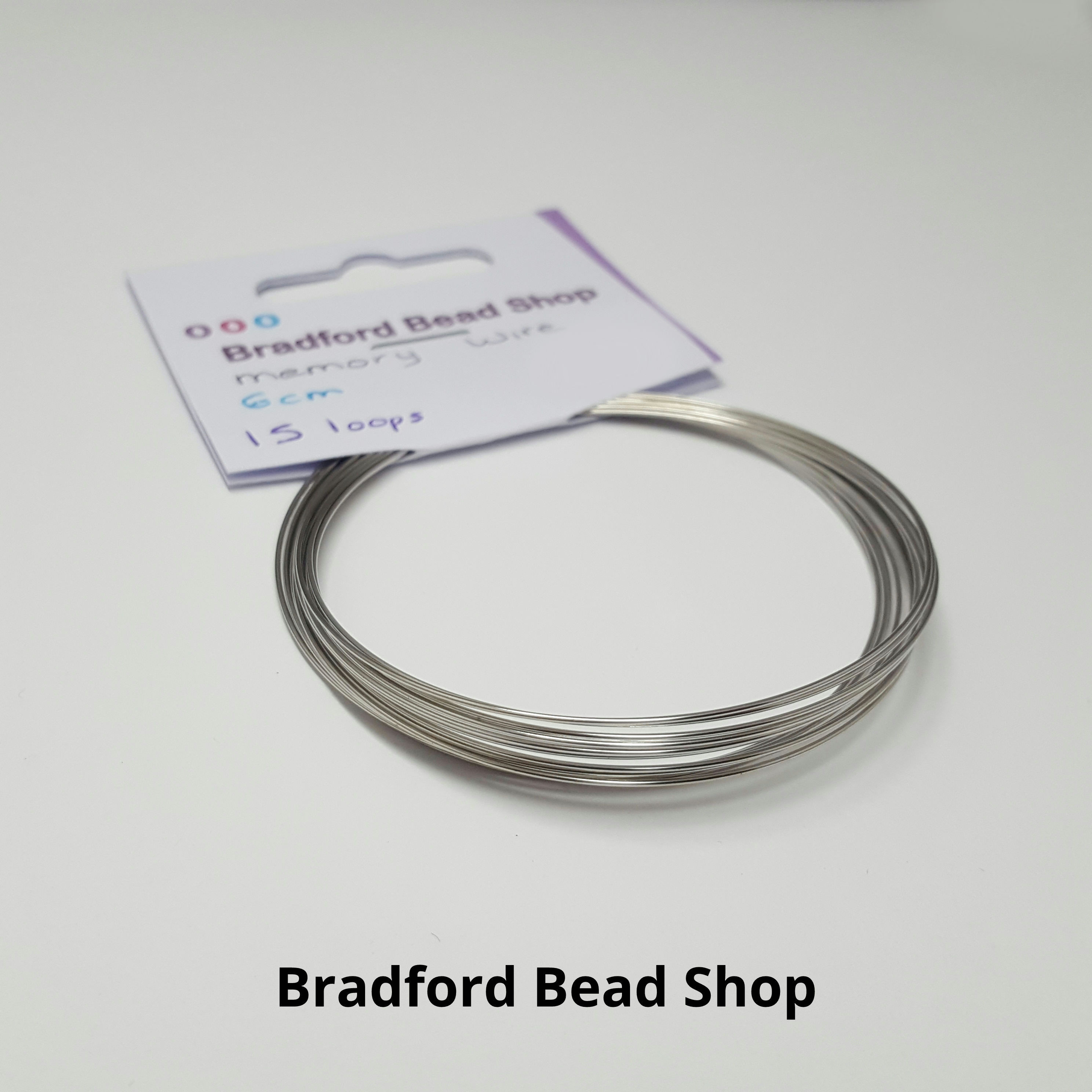 Memory wire - Rhodium colour - diameter 6cm - 0.6mm thickness