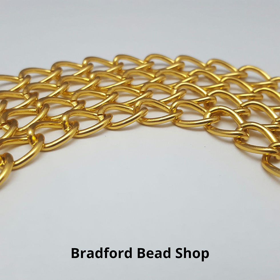 Thumbnail: Aluminium Chain - 11.8mm x 8.2mm - Gold