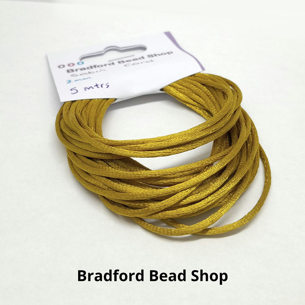 Thumbnail: Satin Cord - 2mm - Antique Gold - 5 Metres
