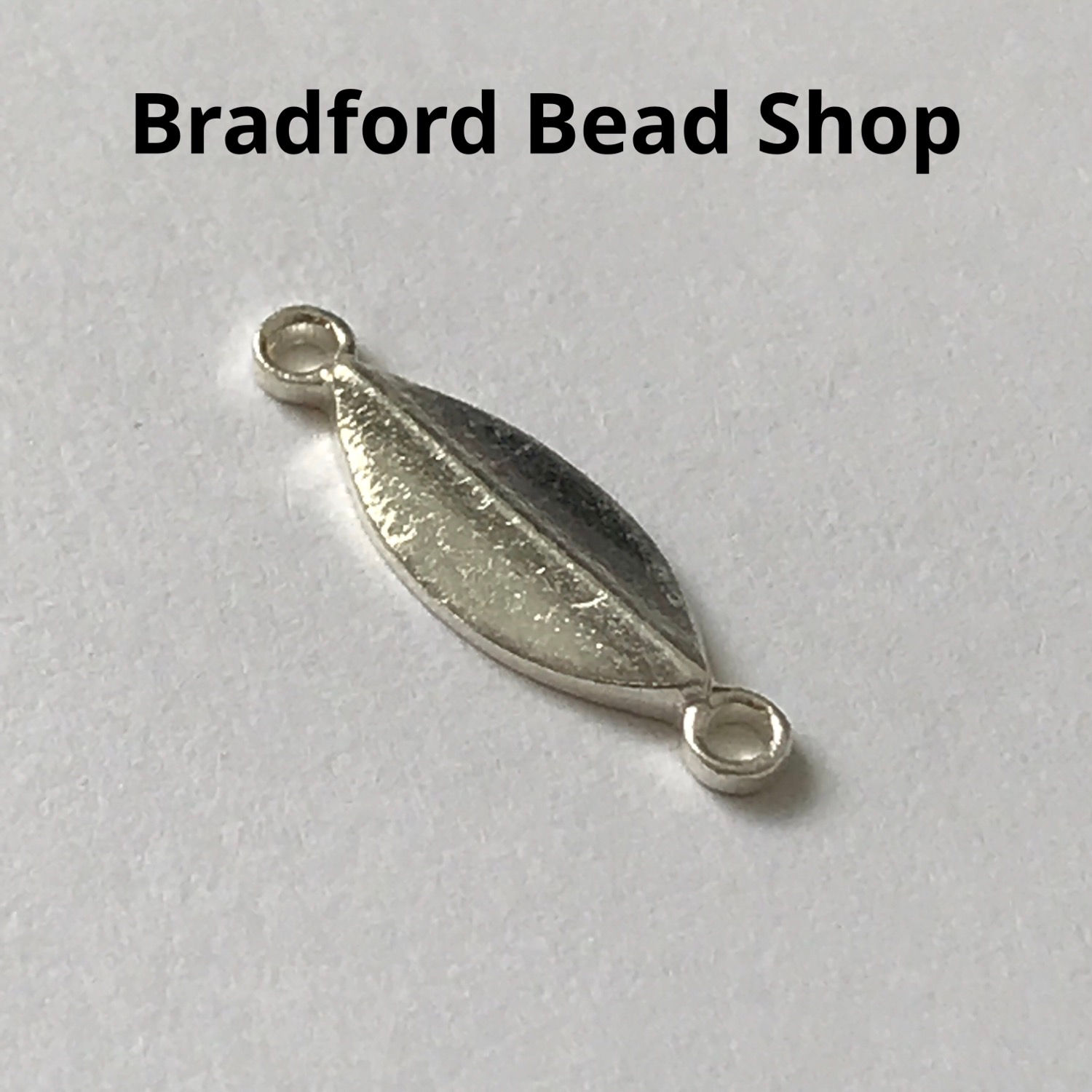 Metal Connector - (Leaf) - 18mm - Silver Plated