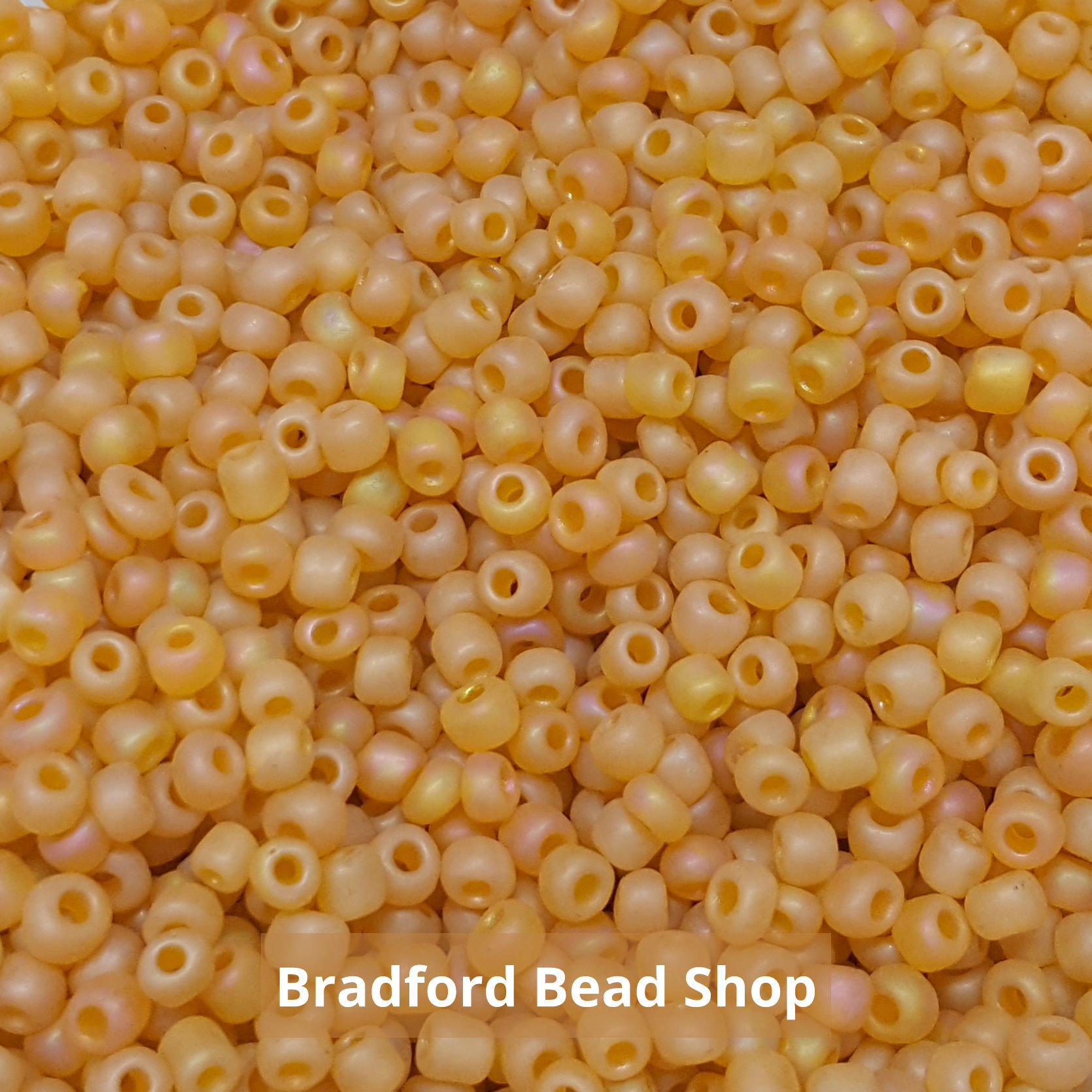 Glass Seed Beads - Chinese - Size 6 - Orange Matte Frosted Rainbow