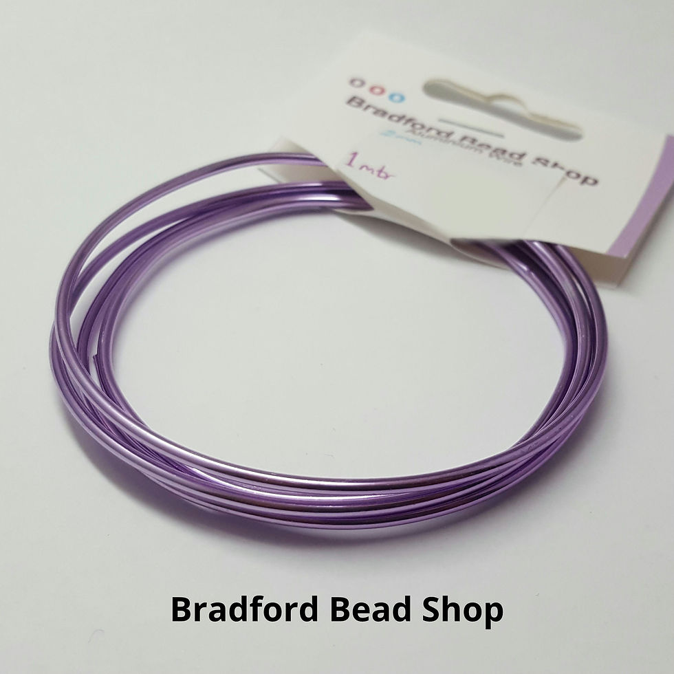 Thumbnail: Alimunium Wire - 2mm thick - x 1 Metre length - Light Lilac Colour