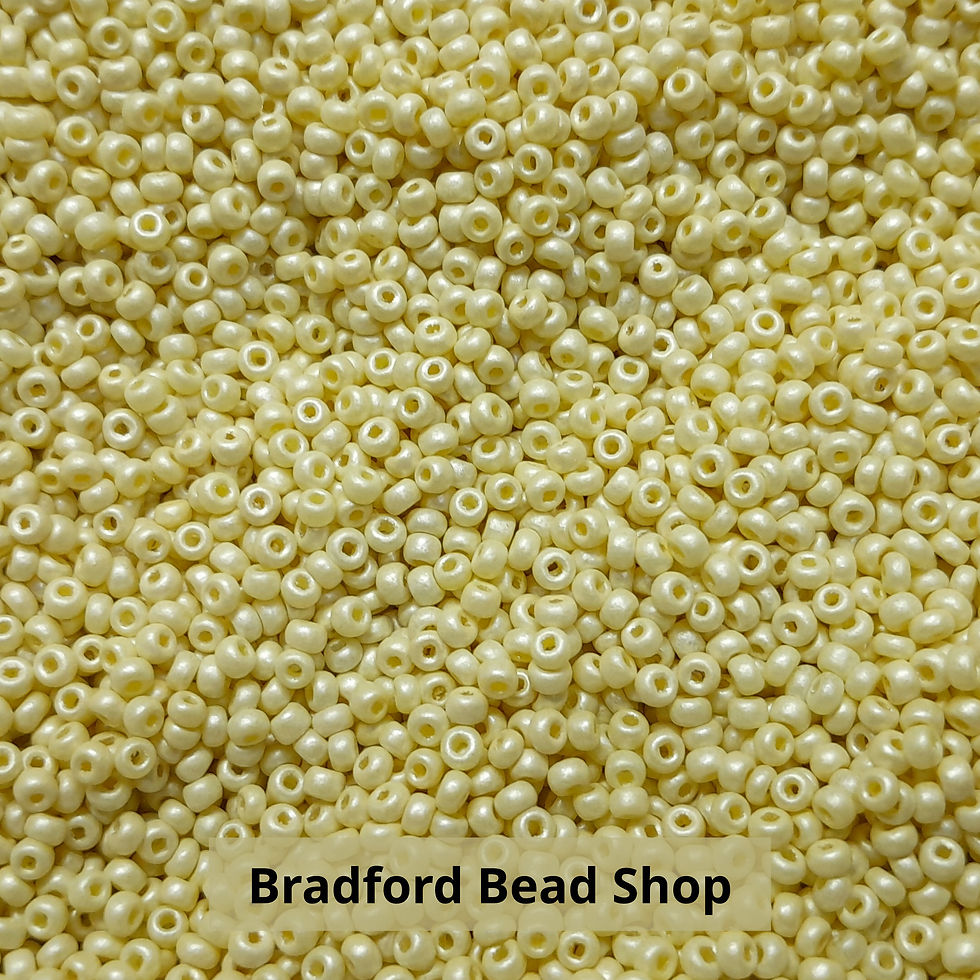 Thumbnail: Glass Seed Bead - Czech - Size 10 - Cream Opaque