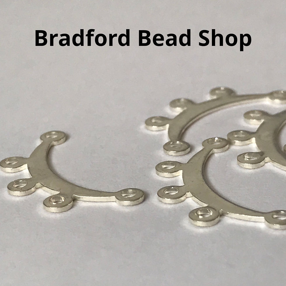 Thumbnail: Metal Connector - (Curved - 2 to 3 loops) - 21mm - Silver Plated