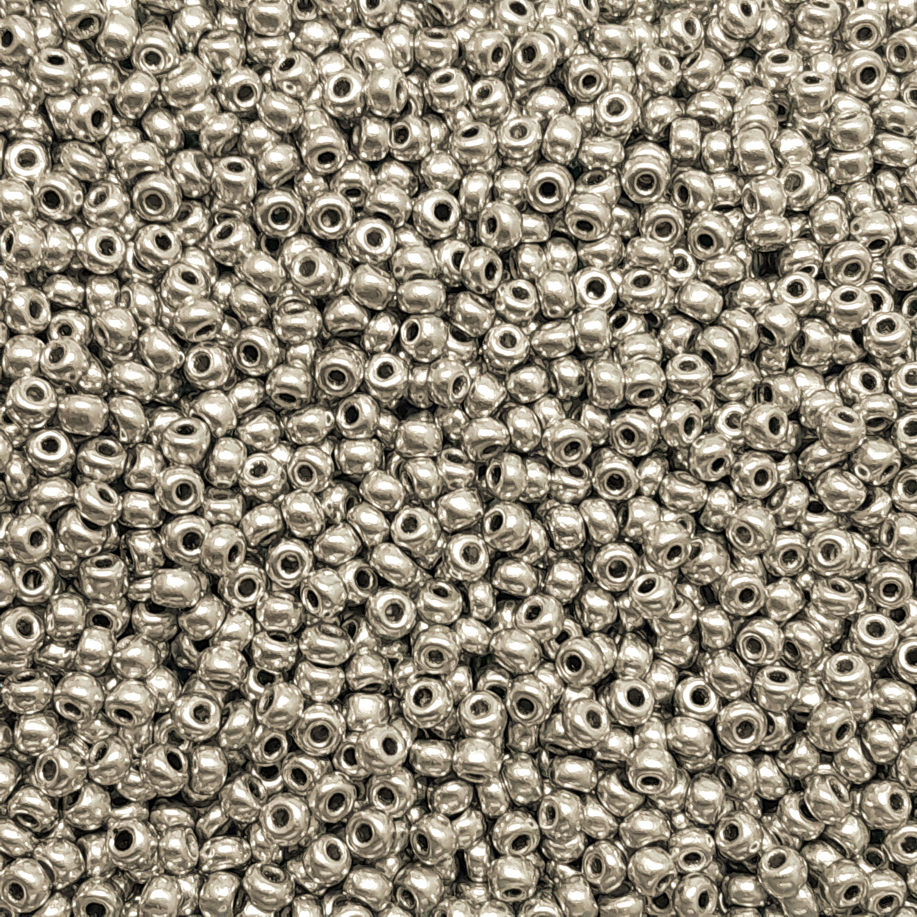 Glass Seed Bead - Czech - Size 6 - Silver Opaque