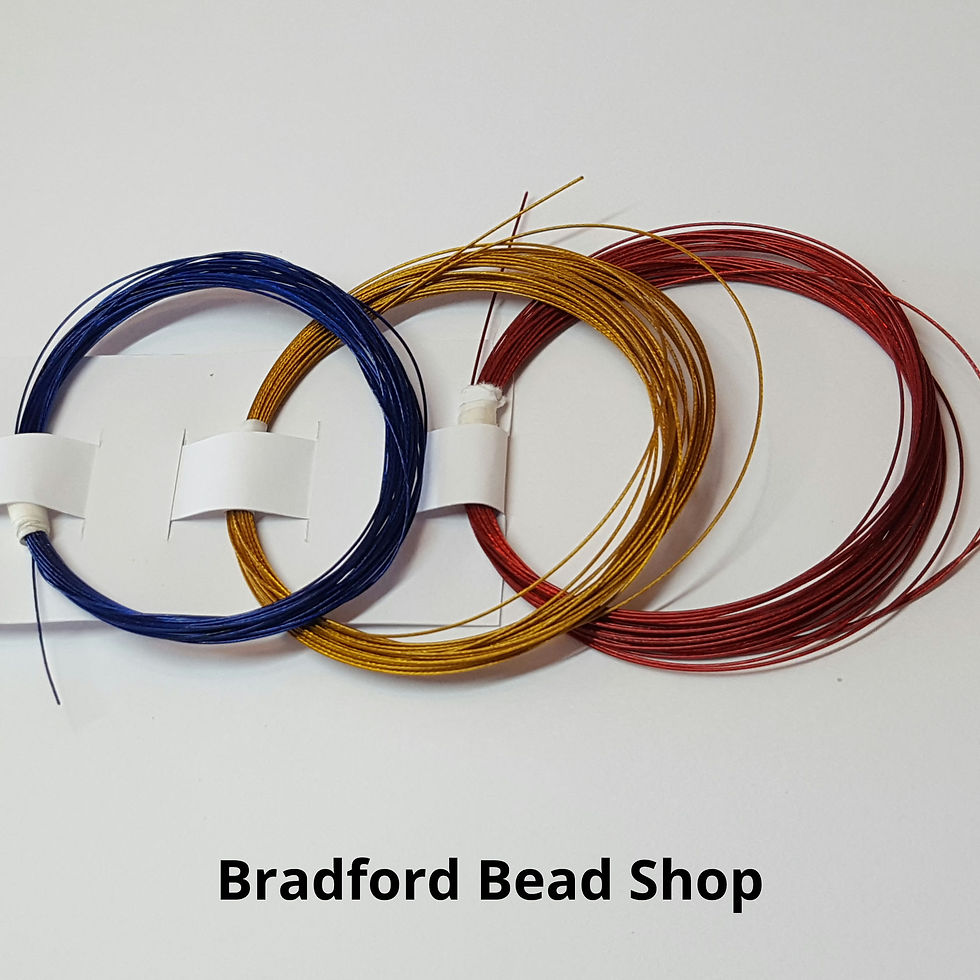 Thumbnail: Nylon Coated Wire - Multi pack - Navy Blue, Gold & Red - 0.45mm - 3 x 5mtrs