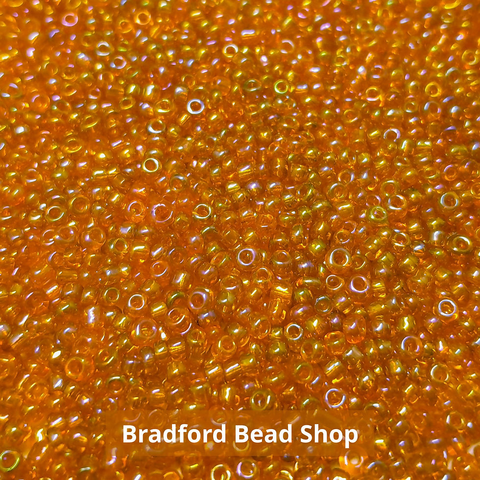 Thumbnail: Glass Seed Beads - CH - Burnt Orange Rainbow Translucent - Size 12