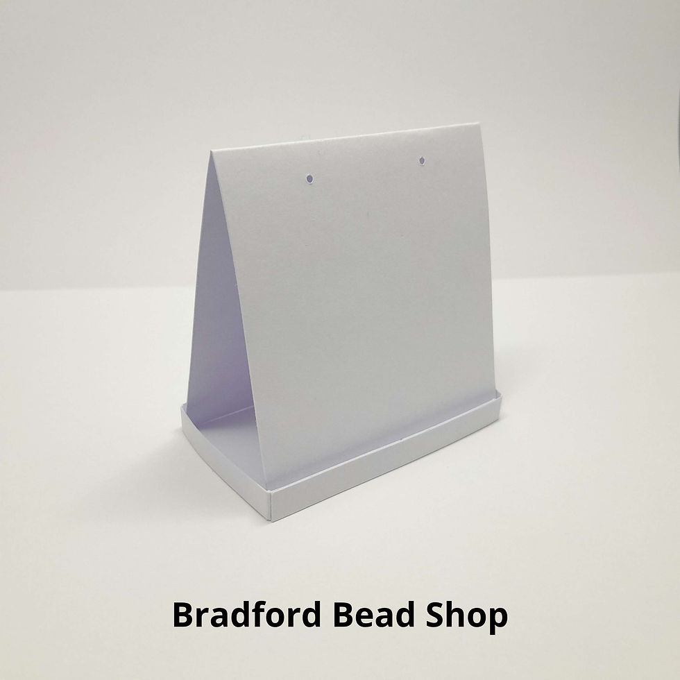 Thumbnail: Eco Flat Pack Earring Display Stand - 7.4mm(h) x7mm(w) x 3.2mm(d) - White