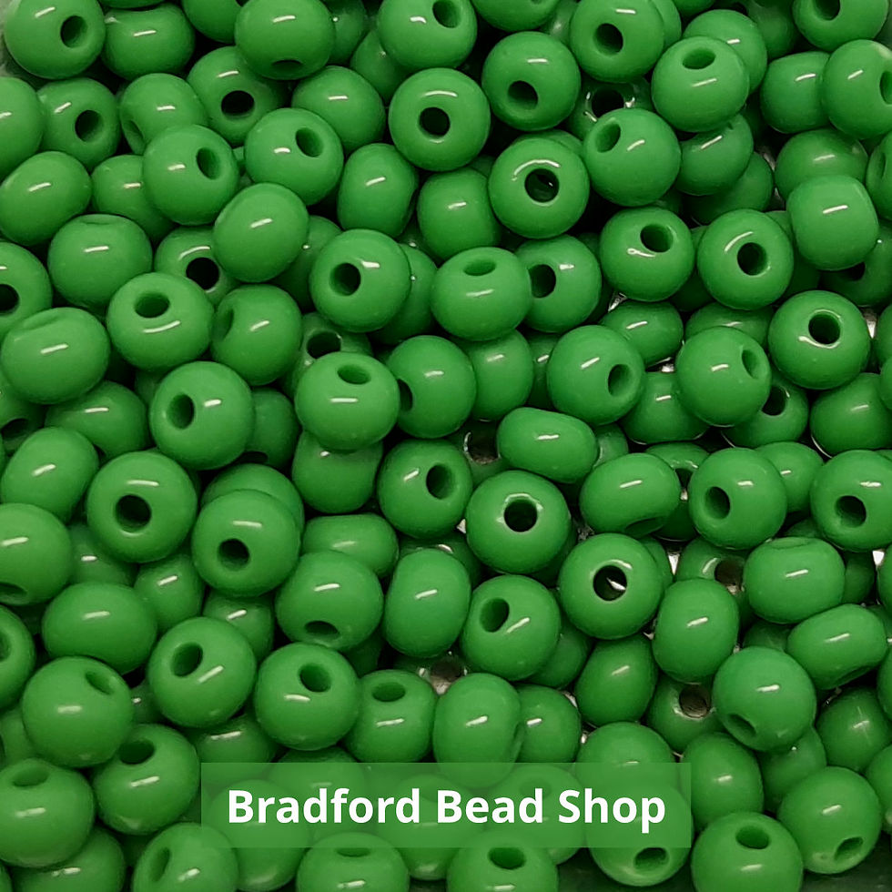 Glass Seed Bead - Czech - Size 6 - Pale Green Opaque