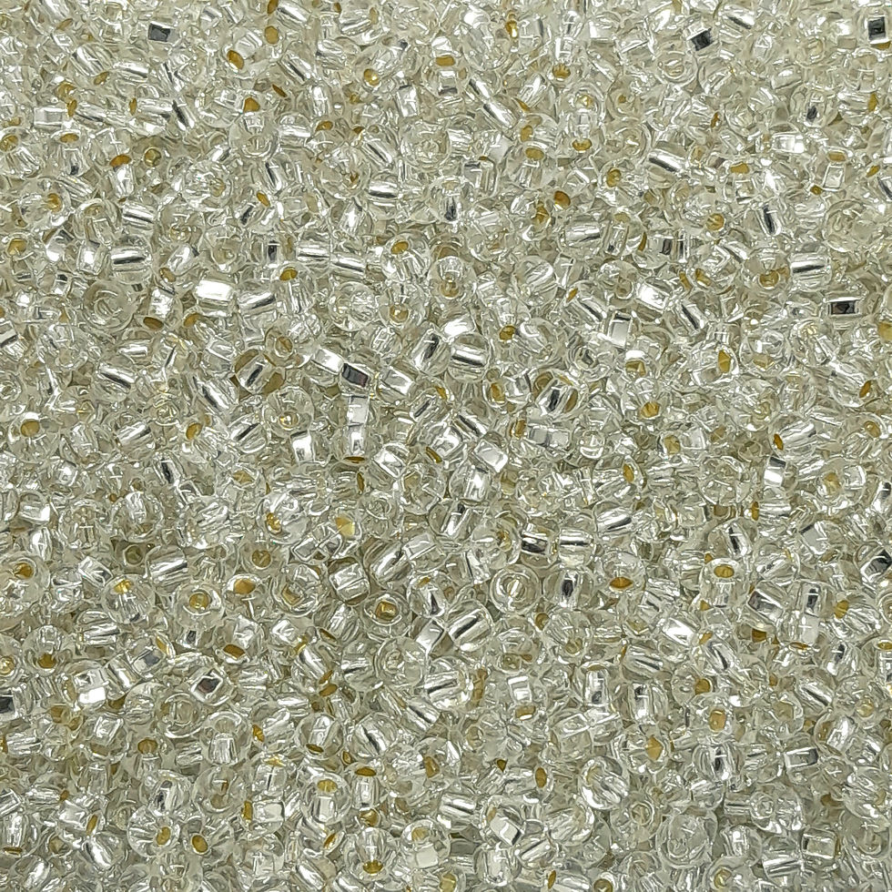 Thumbnail: Glass Seed Bead - Czech - Size 6 - Crystal Silver Lined