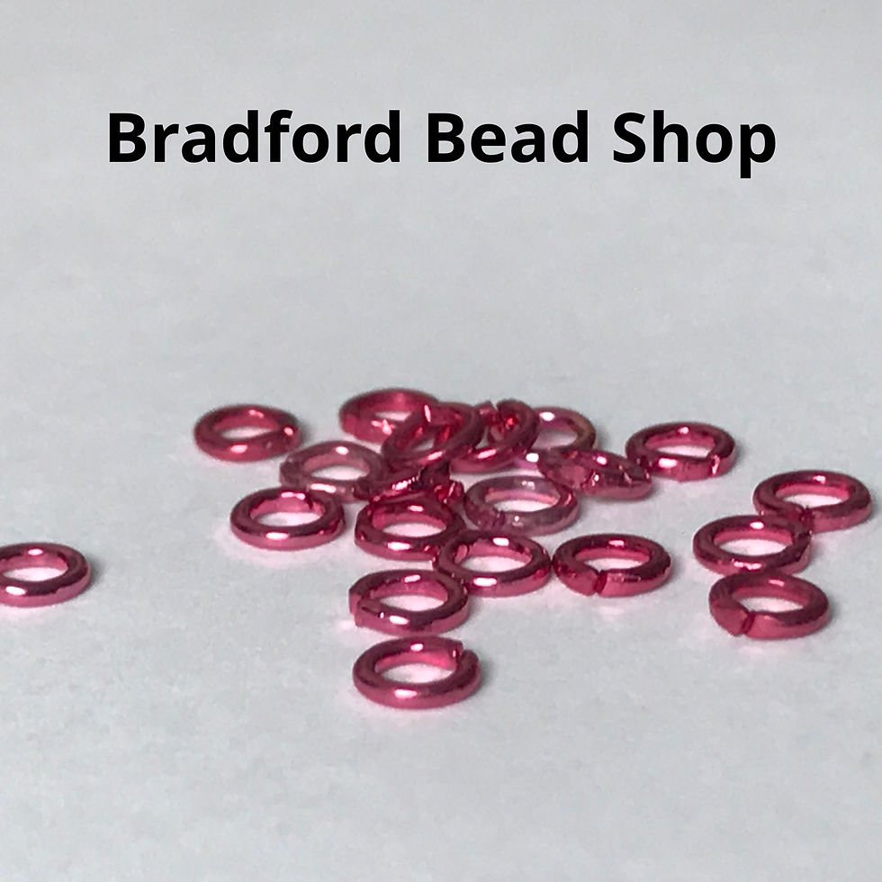 Thumbnail: Jump Ring - 4mm x 0.8mm - Aluminium Pink