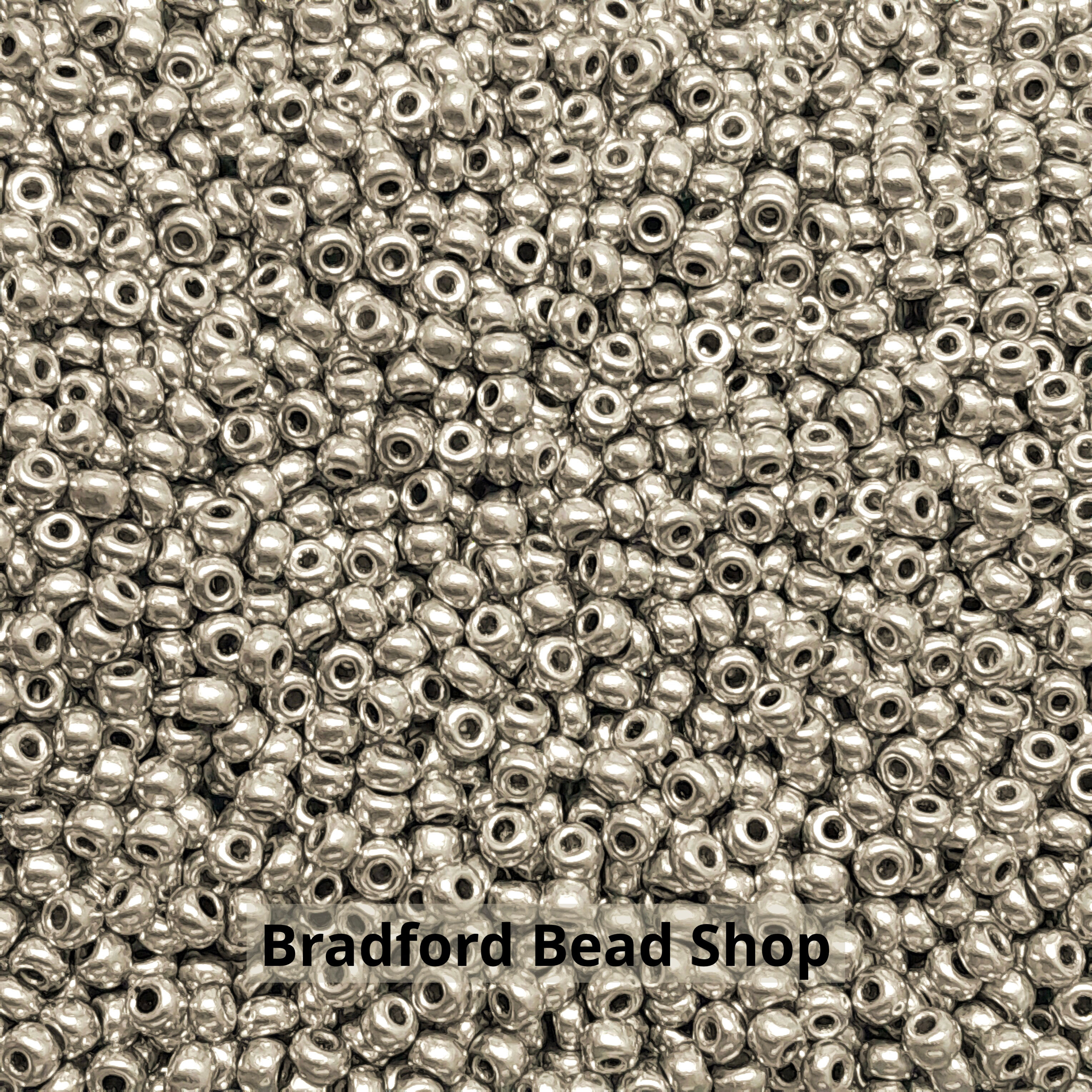Glass Seed Bead - Czech - Size 6 - Silver Opaque