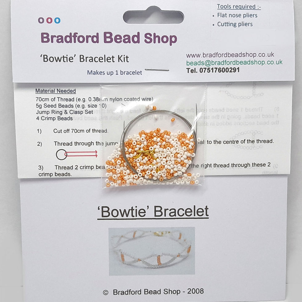 Thumbnail: Bowtie' Bracelet Kit - Peach & Cream