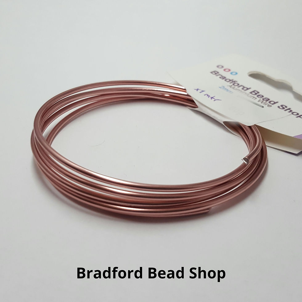 Thumbnail: Alimunium Wire - 2mm thick - x 1 Metre length - Rose Colour