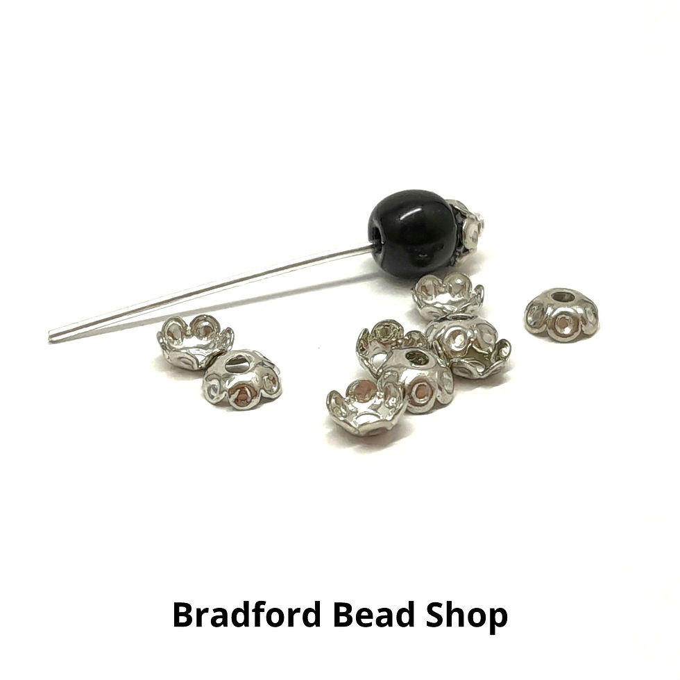 Thumbnail: Bead End Cup (Plain) - 5mm - Platinum Plated