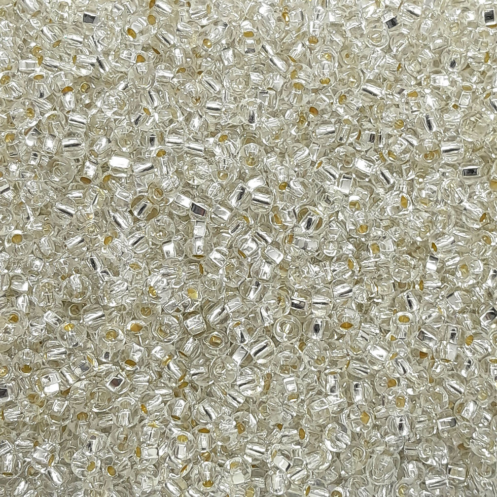 Thumbnail: Glass Seed Bead - Czech - Size 6 - Crystal Silver Lined