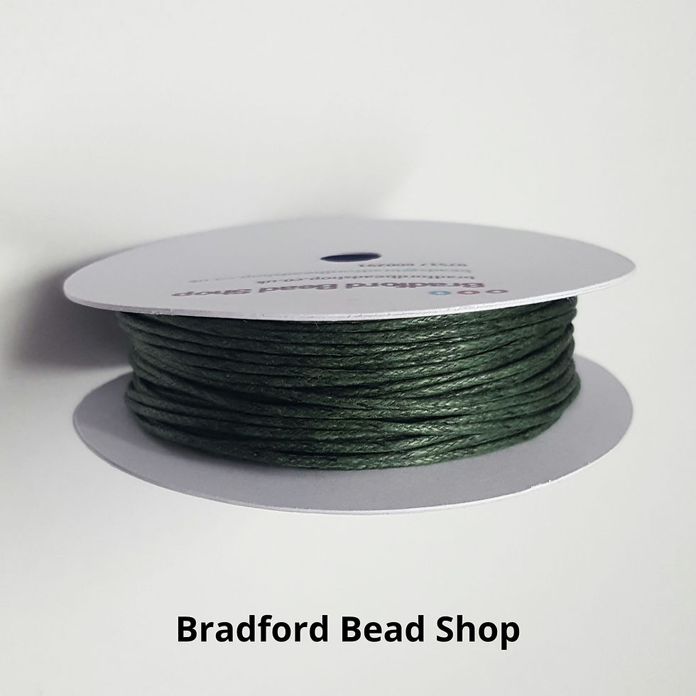 Thumbnail: Waxed Cord - 1mm - Dark Green - 10 Metres