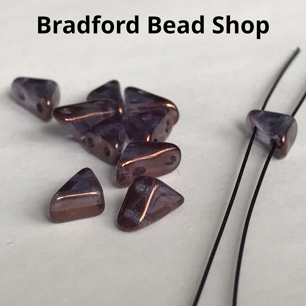 Thumbnail: Glass 2 Hole Tango Beads - Purple Translucent - 6mm