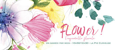 A la rentrée, on se retrouve à la Pie Curiseuse pour peindre dans le Flow avec les fleurs ! En technique mixte à l ‘aquarelle, gouache, crayons , encres, on découvrira le monde floral avec la seule limite qu’est notre imagination.