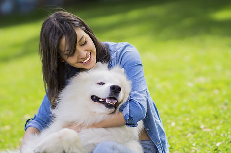 Woman with her dog