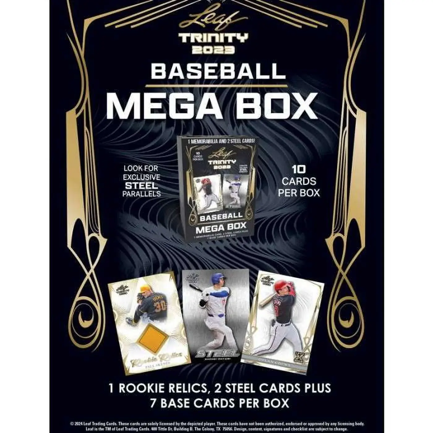2023 Leaf Trinity Baseball Mega Box Sealed - 1 Memorabilia RC & 2 Steel Per Box