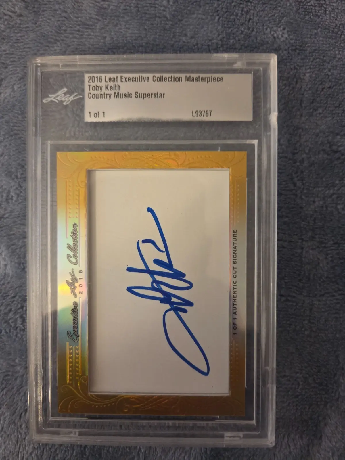 Toby Keith (HOF Country Star) 2016 Leaf Executive Collection Gold 1/1 Autograph