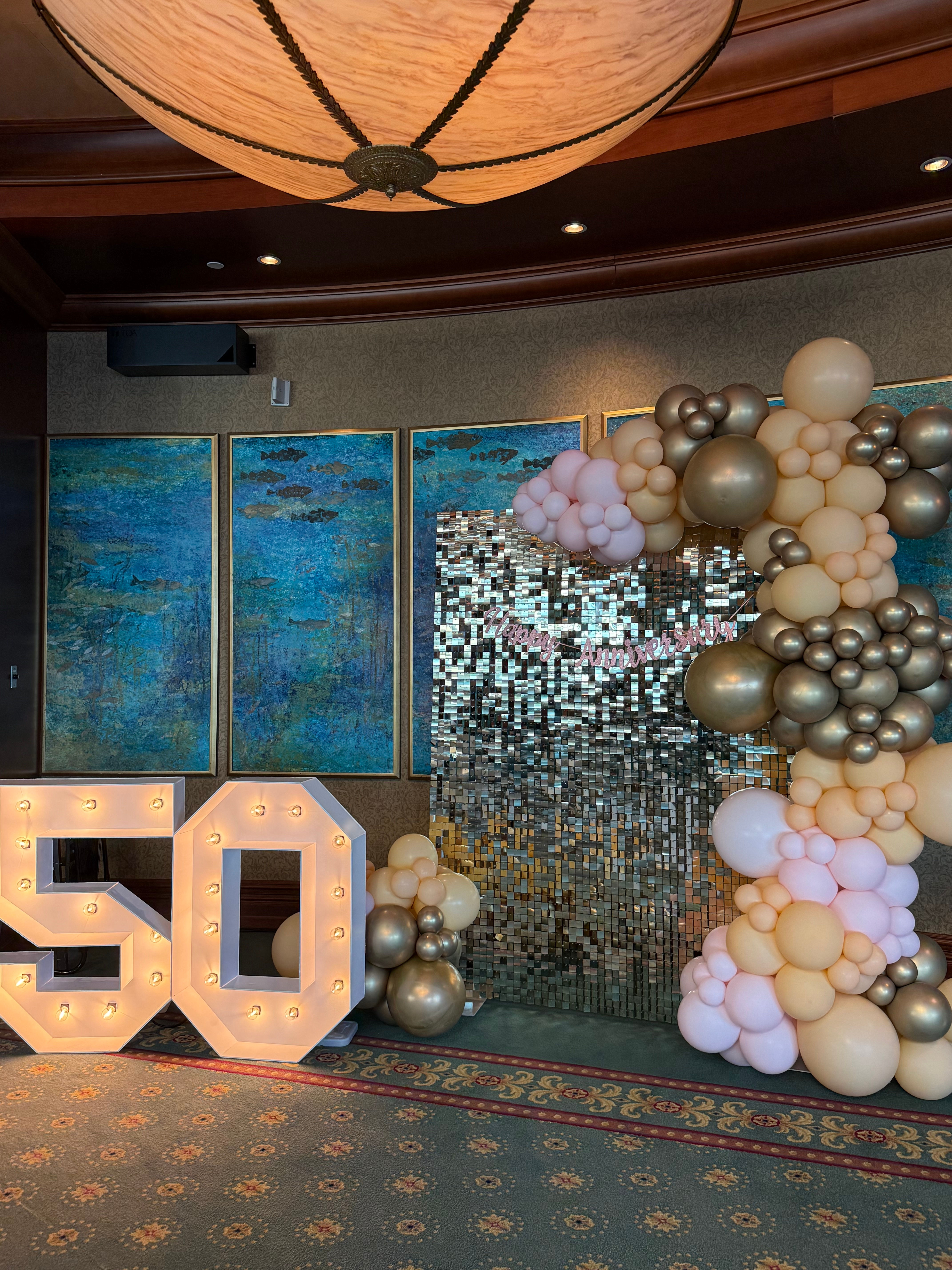 Birthday Balloon with backdrop