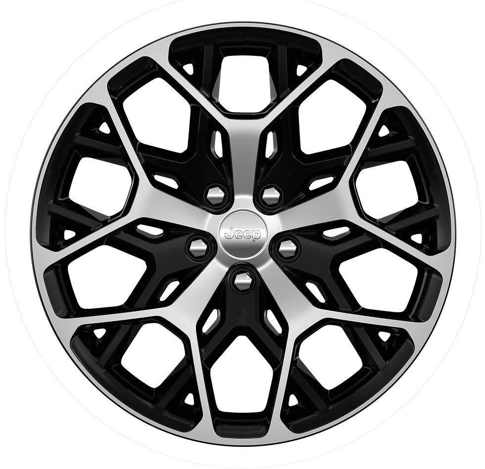 21-inch machined-face /Gloss Black-painted aluminum wheel