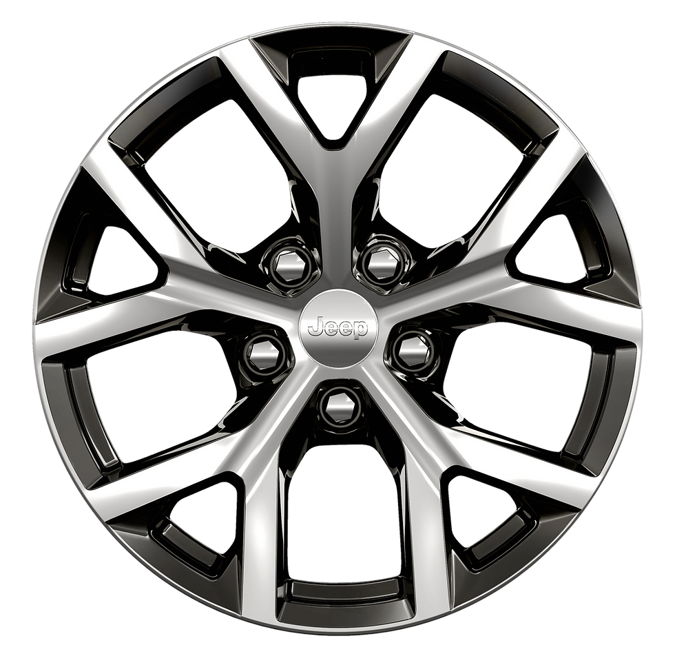 18-inch polished / painted aluminum with High-Gloss Black pockets wheel