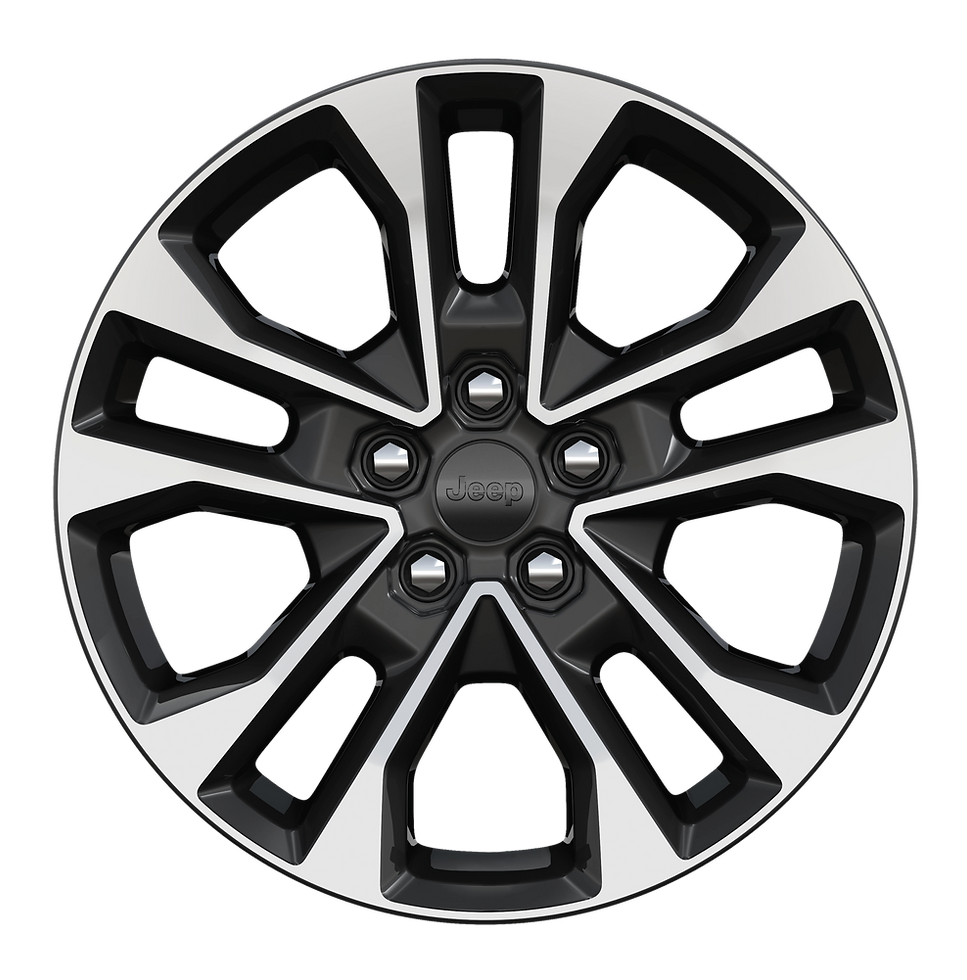 20-inch machined-face aluminum with Black Noise-painted pockets wheel