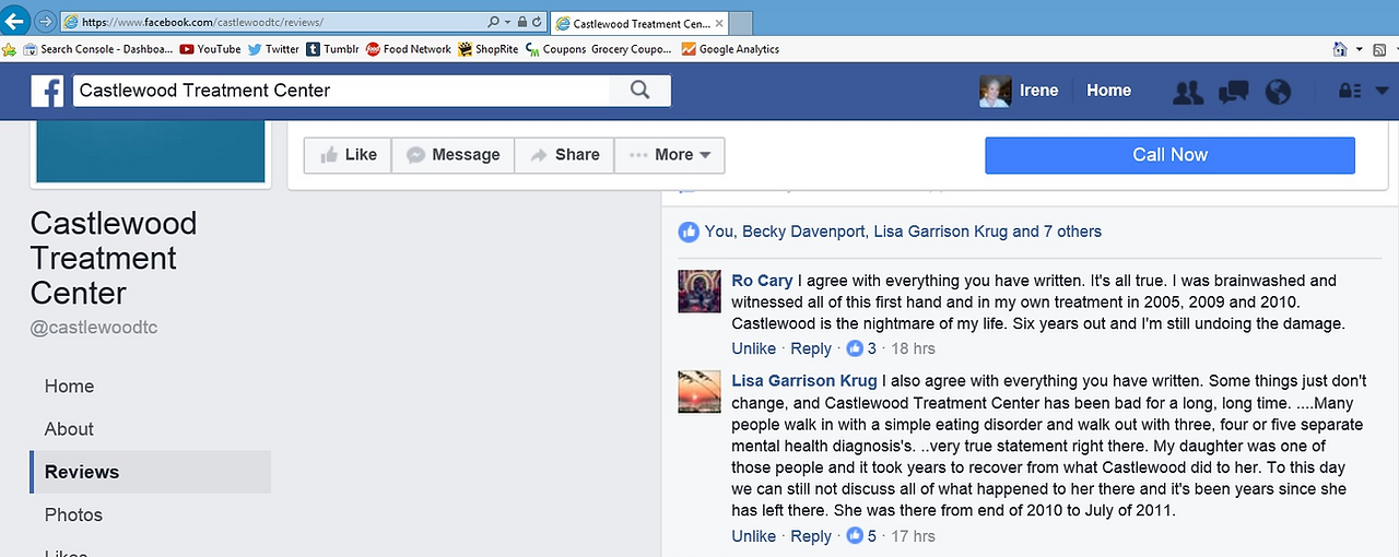Castlewood Tretment Center Reviews comments