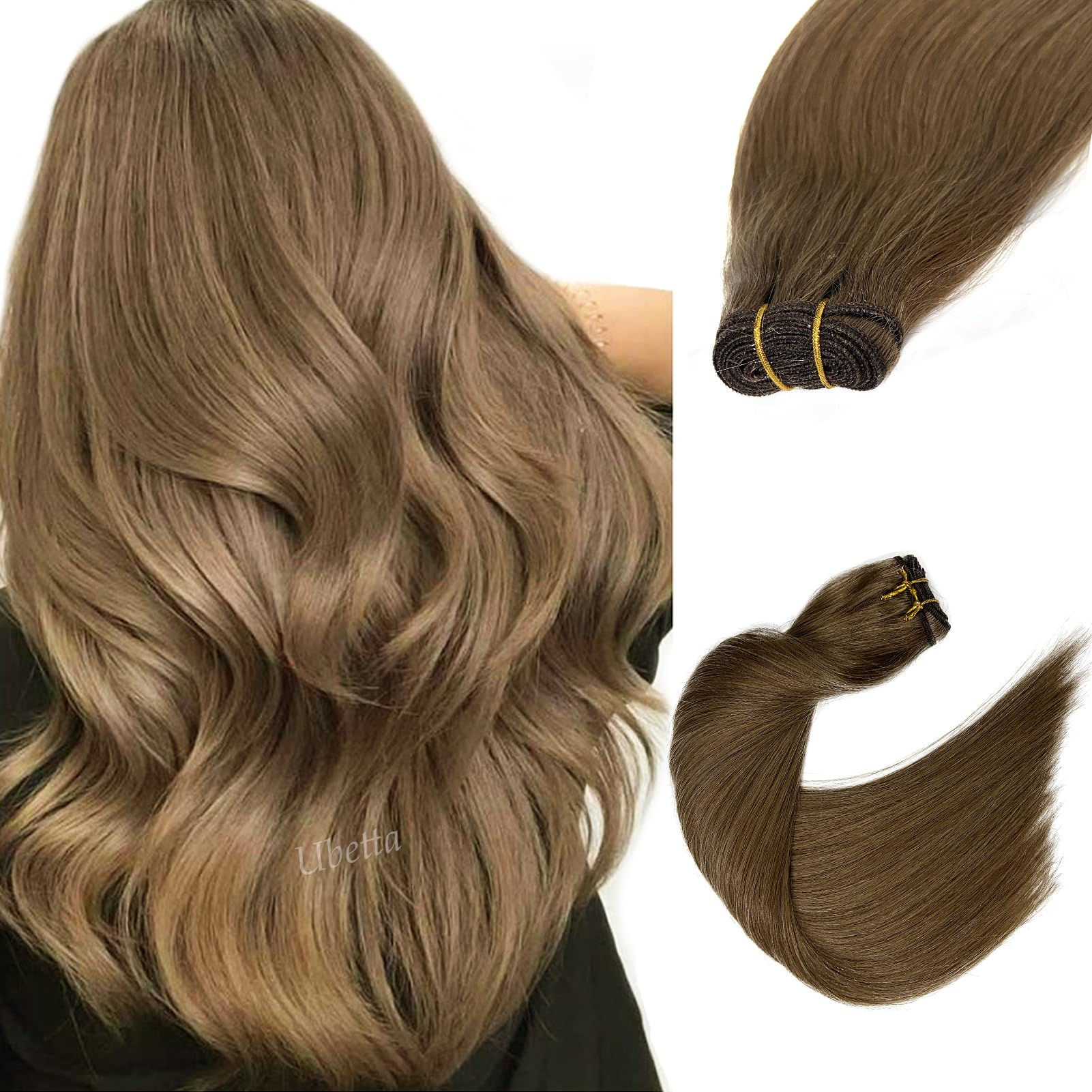 Sew in Hair Extensions Real Human Hair Ash Brown Hair Extensions Real Human Hair