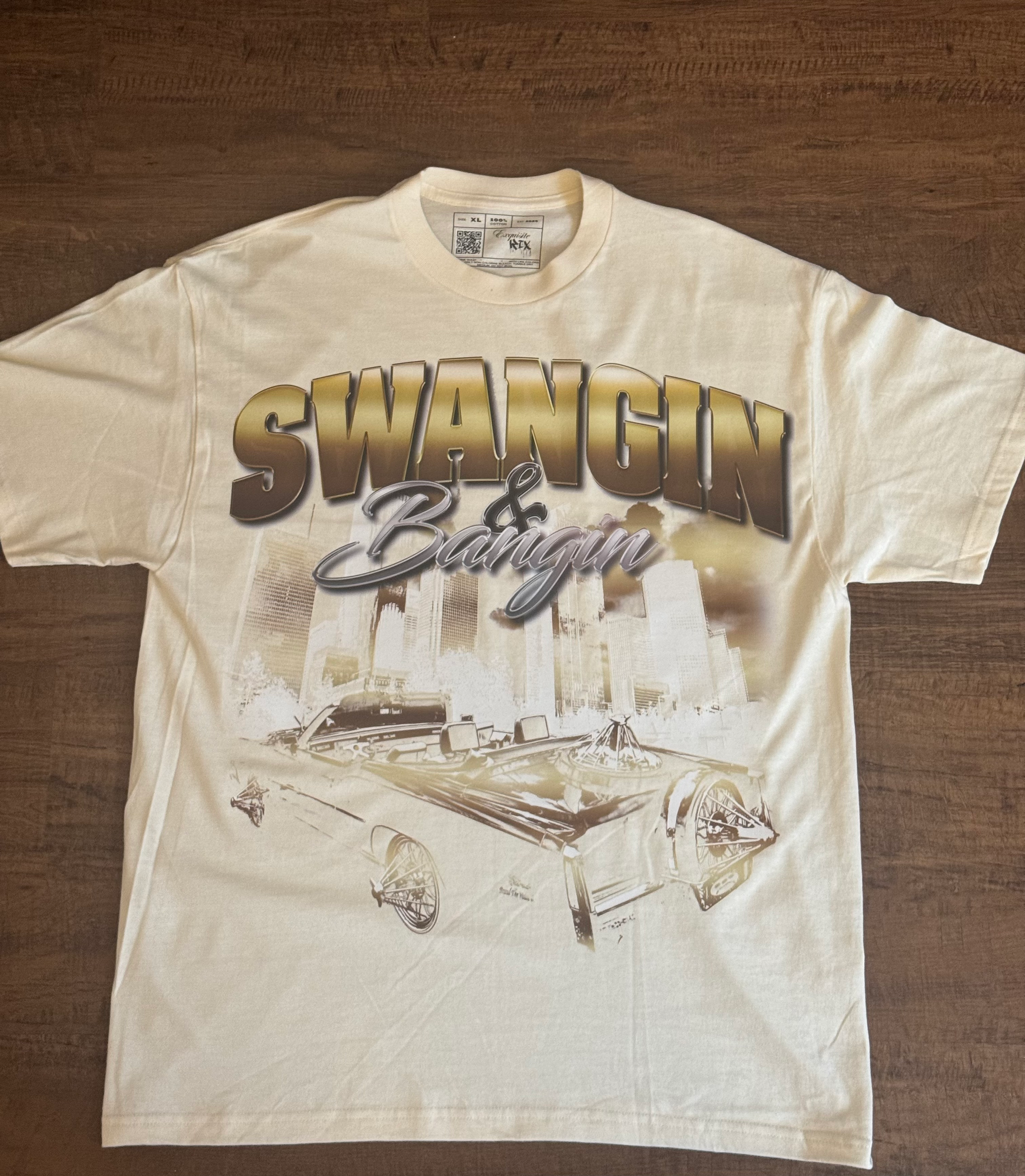 Cream Swanging and banging soft style shirt