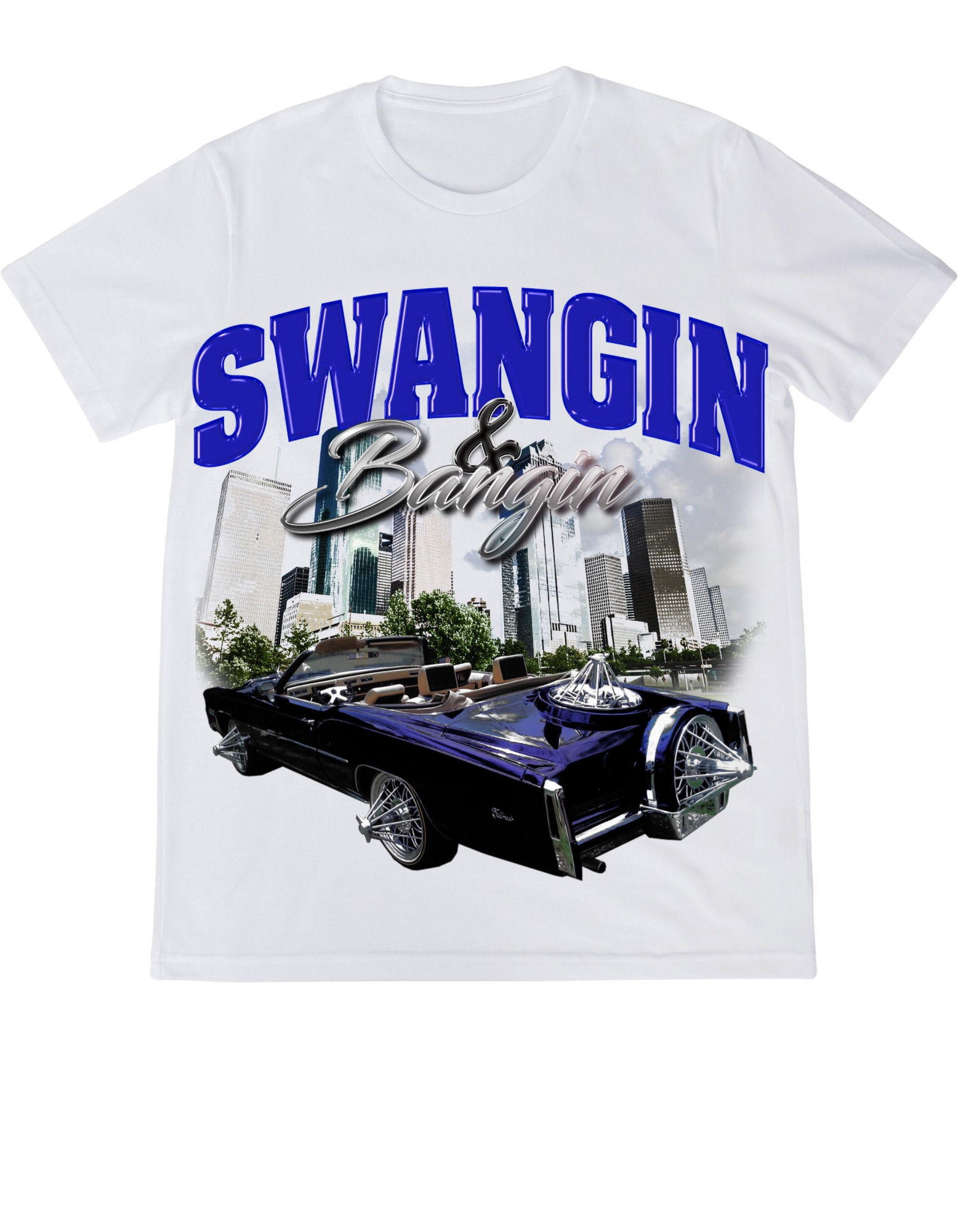 Swanging and banging white and blue 