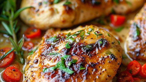 Velvety Red Pepper Embrace with Succulent Chicken