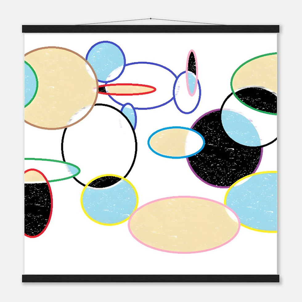 Thumbnail: Abstract Circles Poster with Hanger