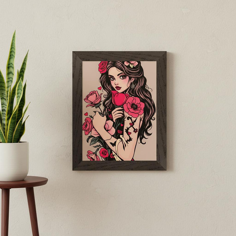 Thumbnail: decorative black framed art print