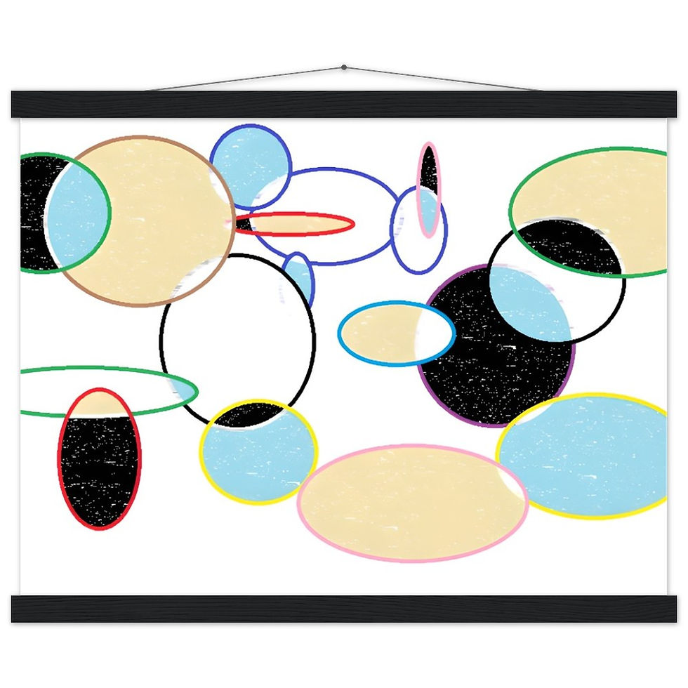 Thumbnail: Abstract Circles Poster with Hanger