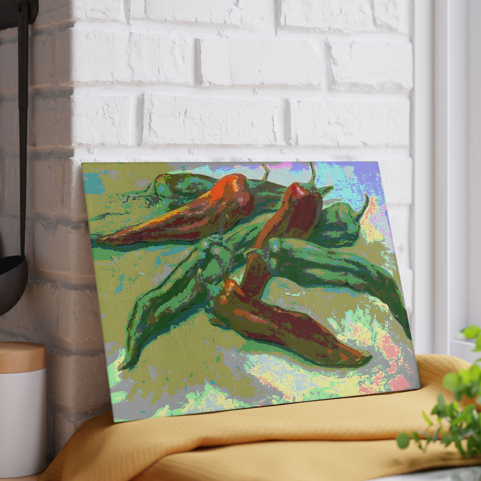 Thumbnail: Vibrant Chili Pepper Glass Cutting Board | Kitchen Decor Gift, Kitchenware