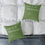 Thumbnail: Inspirational Square Pillow, Green Swirl Design Pillow , Throw Pillow